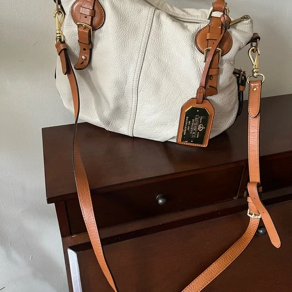 Ralph Lauren Cream and Tan Leather Shoulder or Crossbody Bag - Picture 2 of 8